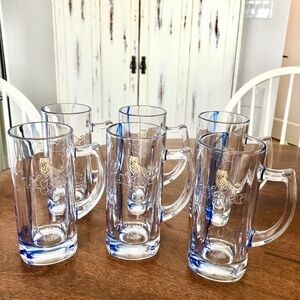 Tiger, Asian Lager, Beer Mugs, Beer Glasses, Set of 6, Excellent Condition
